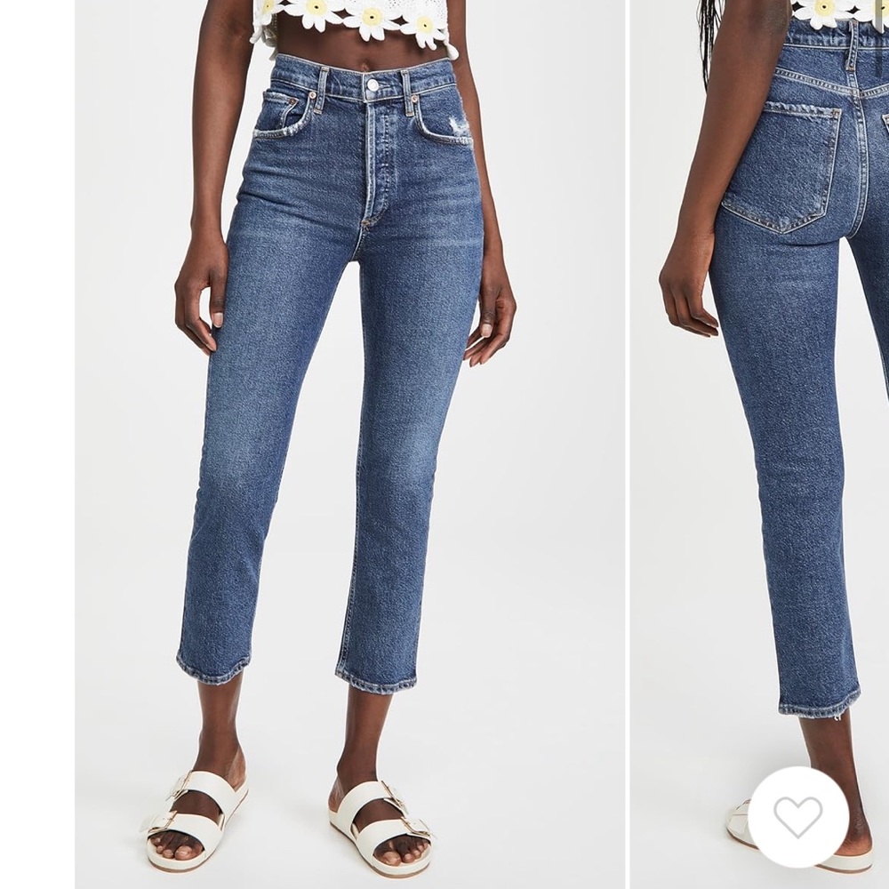 Agolde Riley High Rise Straight Crop Size 23 in Pastime